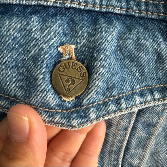 Vintage Georges Marciano For Guess Jean Jacket 80s 90s Denim Size Medium - Picture 4 of 13